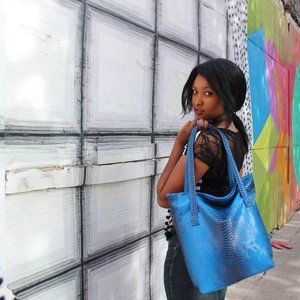 Faux Snakeskin Large Handbags